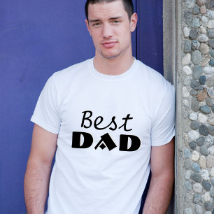 Bästa Pappa-svart typografi Far`S-dag T Shirt