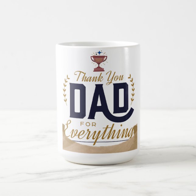Bästa pappa – tack-design kaffemugg (Center)