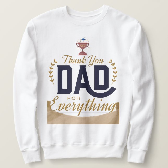Bästa pappa – tack design lång ärmad tröja (Design framsida)