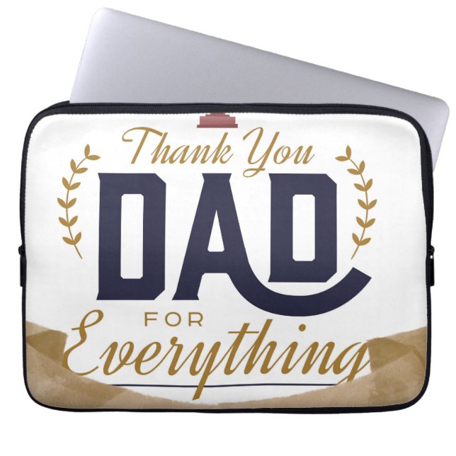 Bästa pappa – tack design laptop fodral (Framsidan)