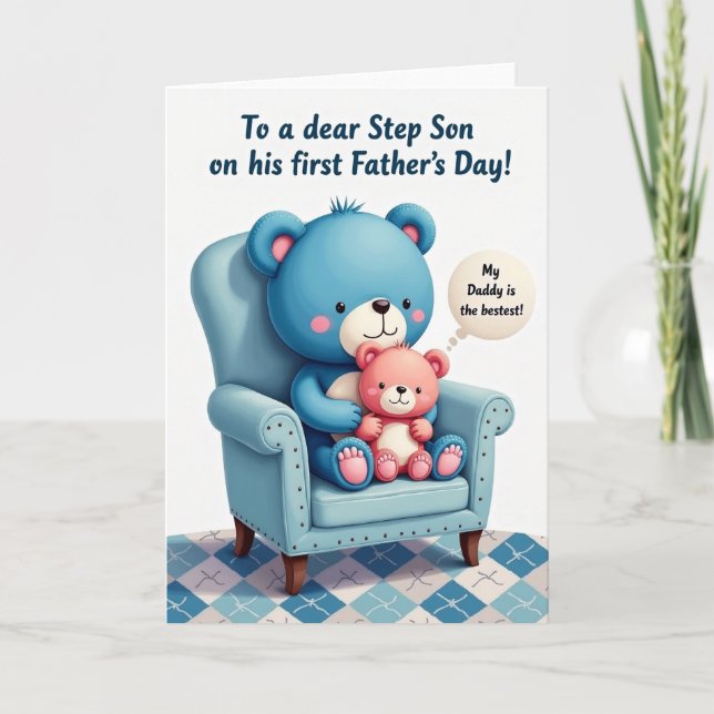 Bästa Pappa Tanke Bubbla Kort (Framsida)