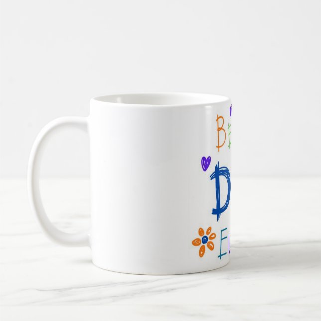 Bästa Pappa-teckning för varje barn Kaffemugg (Vänster)