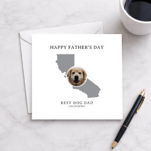 Bästa Pappa till Hund Kalifornien Foto Fars Dag Julkort