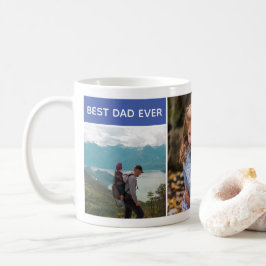 Bästa Pappa, tre fotokollage, anpassad Kaffemugg