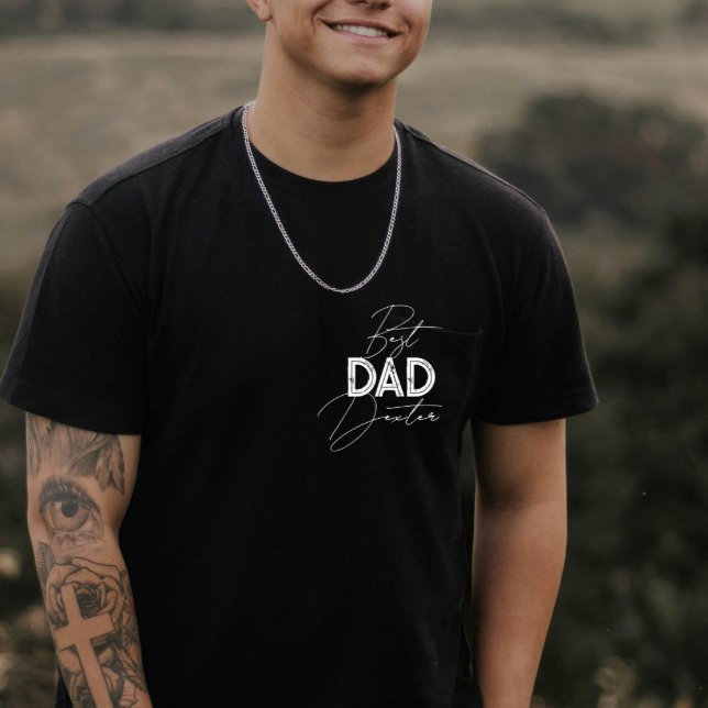 Bästa Pappa-Trendiget, Personlig Namn Fars dag T Shirt (Skapare uppladdad)