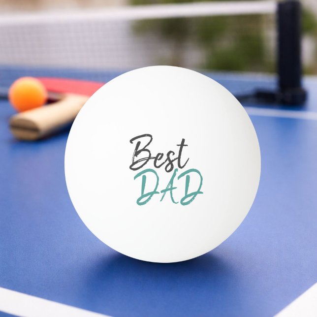 Bästa Pappa Turkos Skrift Fars Dag Pingisboll (Skapare uppladdad)