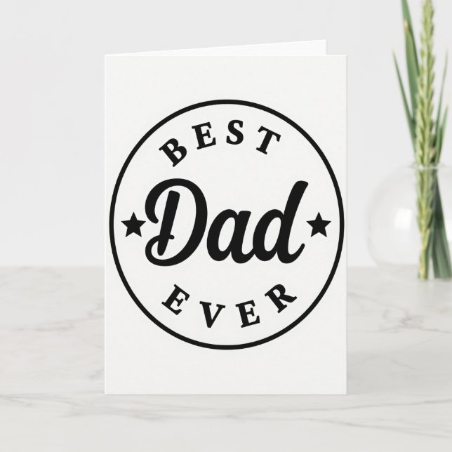 Bästa Pappa Typografi Design Kort (Framsida)
