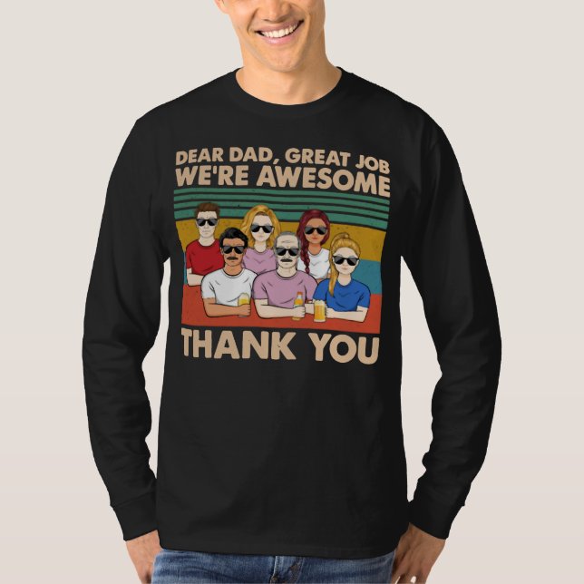 Bästa Pappa Underbara jobb Vi är Fantastisk Tack F T Shirt (Framsida)