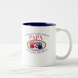 Bästa Pappa utan Konkurrens Två-Tonad Mugg