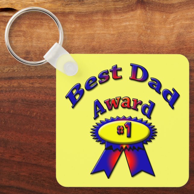 Bästa Pappa-utmärkelse # 1 Far Nyckelring (Framsida)