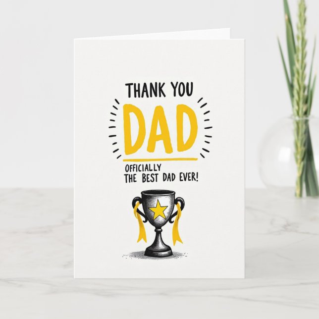 Bästa Pappa Utmärkelse Grafikkort Kort (Framsida)