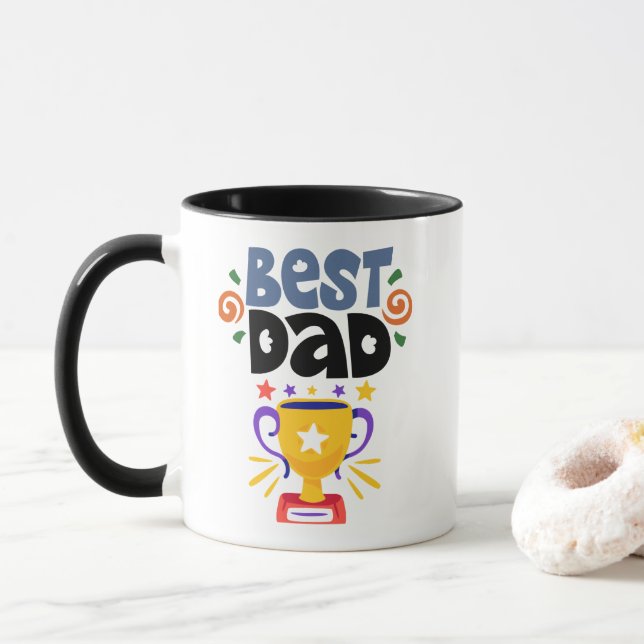 Bästa Pappa Utmärkelse Kaffemugge Mugg (Med munk)