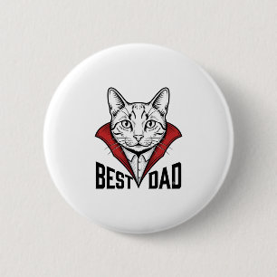Bästa Pappa Vampire Katthistorisk Gravyr Design_1 Knapp