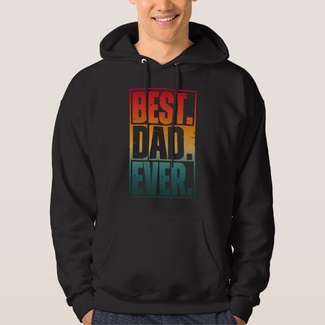 BÄSTA PAPPA VARJE TYPOGRAFI HOODIE (Framsida)