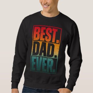 BÄSTA PAPPA VARJE TYPOGRAFI LÅNG ÄRMAD TRÖJA