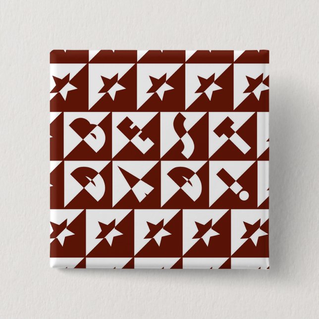 Bästa Pappa-Vild i rött Knapp (Framsida)