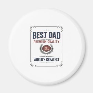 Bästa pappa vintage gravyr T-shirt design_1 Magnet