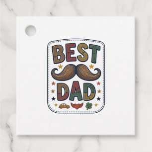 Bästa Pappa Vintage Mustasch Vektor Fader Design_1 Gåvor Etiketter