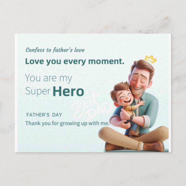 Bästa pappa vykort (Framsida)