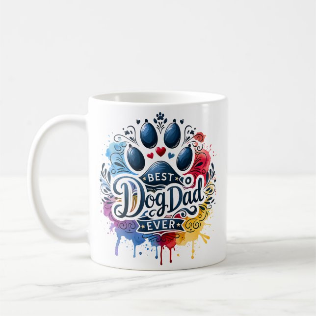 Bästa pappahund någonsin kaffemugg (Vänster)