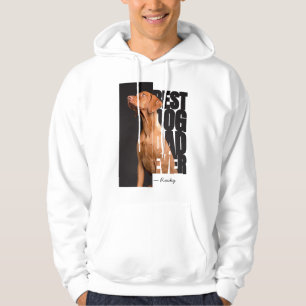 Bästa pappan för hund någonsin Anpassad husdjursfo Hoodie