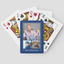 Bästa Pappan någonsin 3 fotokollaps Blue Casinokort