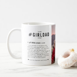 Bästa pappan någonsin | Personlig #GirlDad 2 Foto Kaffemugg
