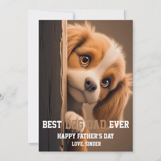 Bästa Pappan till Hunden Någonsin! Personlig Kort (Framsida)