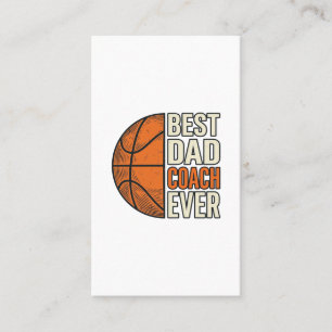 Bästa pappatränare någonsin Basket Vintage Vector  Visitkort