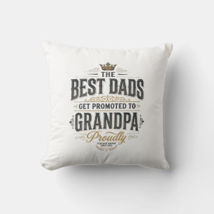 Bästa pappor befordrade till farfar vintage tröja kudde