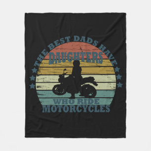 Bästa pappor-dotters motorcykel fleecefilt
