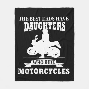 Bästa pappor-dotters motorcykel fleecefilt