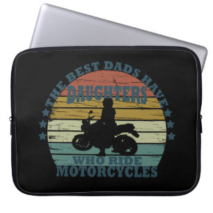 Bästa pappor-dotters motorcykel laptop fodral