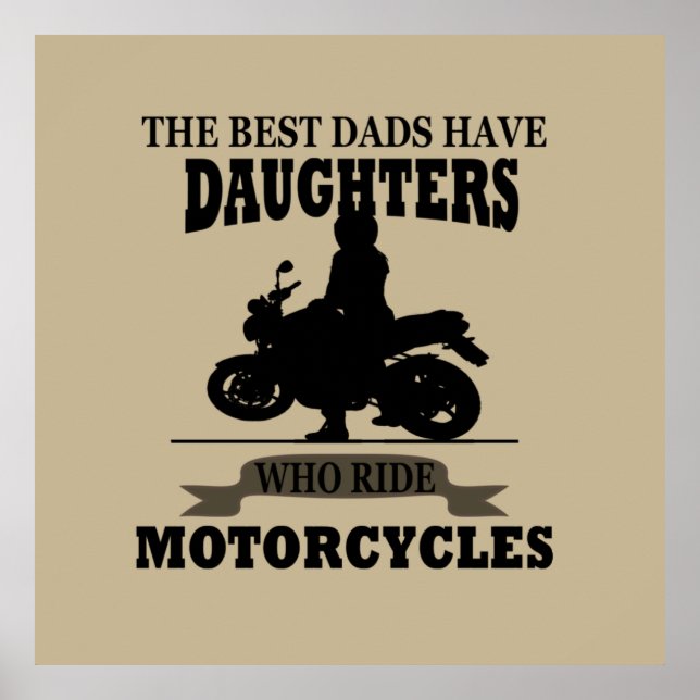 Bästa pappor-dotters motorcykel poster (Framsidan)