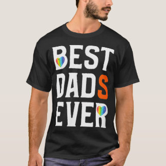 Bästa Pappor någonsin Rainbow Heart Gay Parents Fa T Shirt