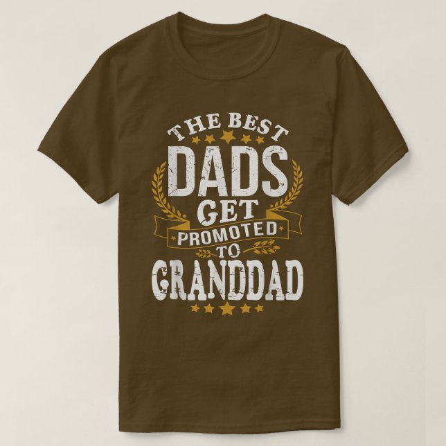 Bästa Papporna befordras till GRANDDAD  T Shirt (Design framsida)