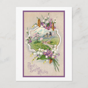 Bästa Påsk Önskemål Vintage Helg Vykort