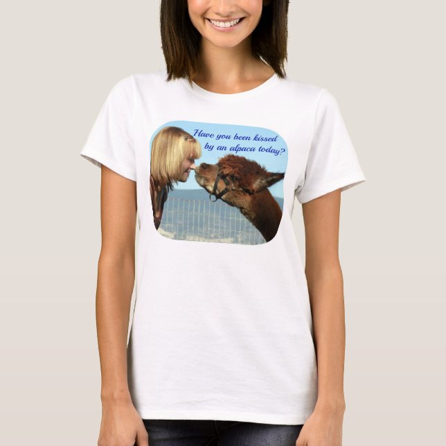 Bästa passande för Alpacakyssdamer Tee Shirt (Framsida)
