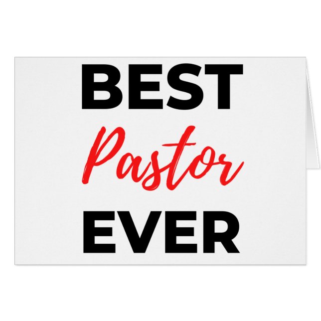 Bästa pastor någonsin bl hälsningskort (Framsidan Horizontal)
