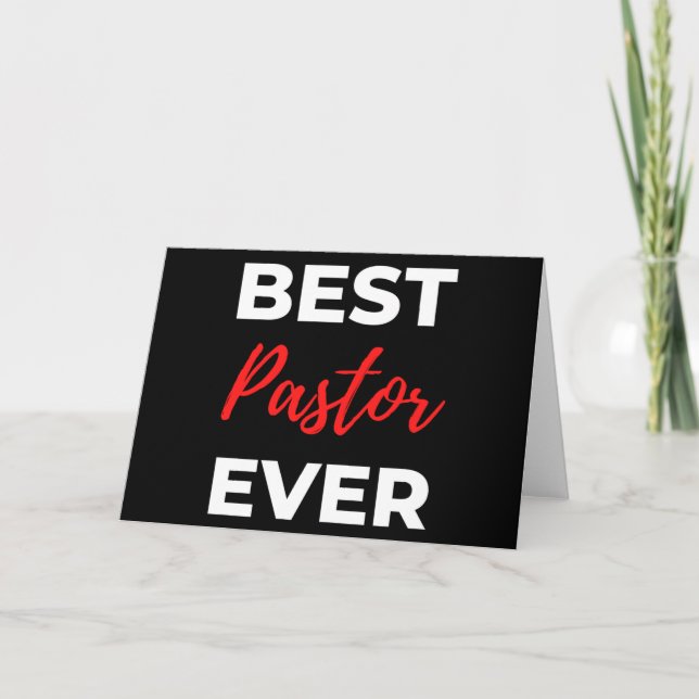 Bästa pastor någonsin kort (Framsida)