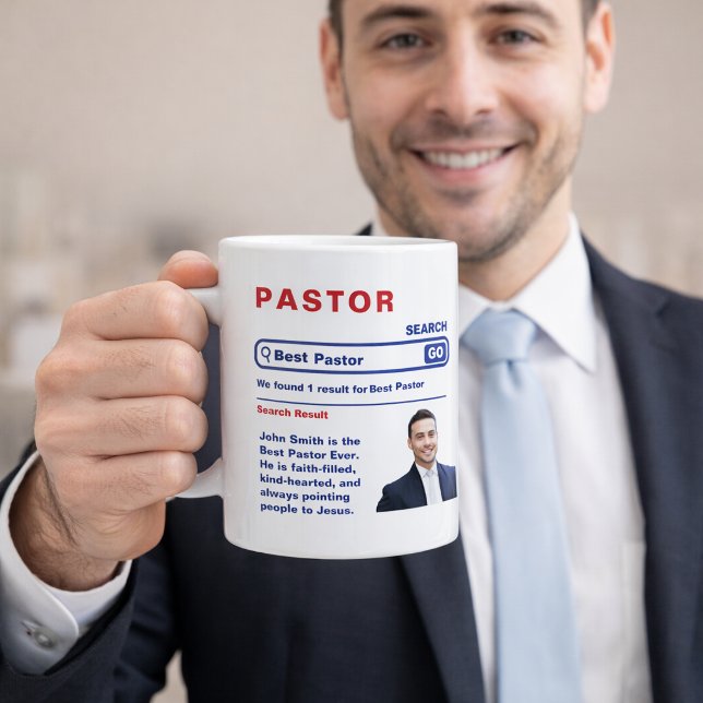 Bästa pastorn någonsin Foto kaffemugg – Tack (Skapare uppladdad)