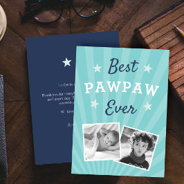 Bästa Pawpaw någonsin | Flat foto från Fars dag Kort