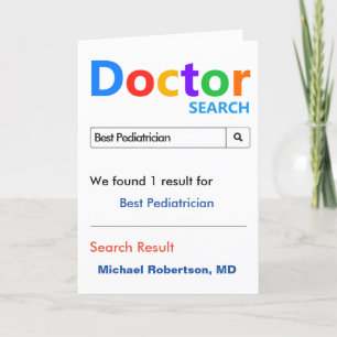 Bästa pediatriker Doktor Tack Kort