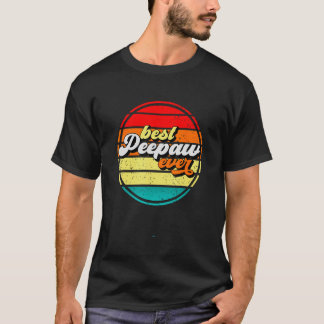 Bästa PeePaw någonsin Far-dagen Grandpa Retro Vint T Shirt