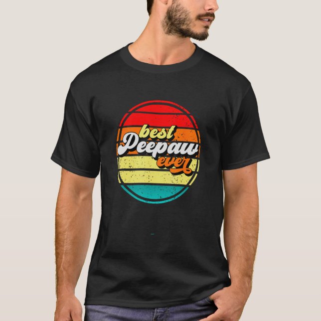 Bästa PeePaw någonsin Far-dagen Grandpa Retro Vint T Shirt (Framsida)