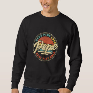 Bästa Pepe nånsin funny Grandpa Pappa Fars dag Lång Ärmad Tröja