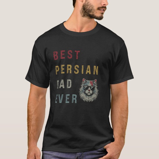 Bästa persiska pappa någonsin persisk katt t shirt (Framsida)