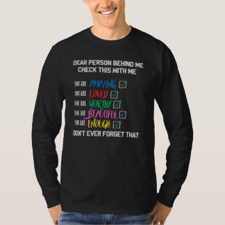 Bästa person bakom mig Funny Checks Loved Fantasti T Shirt