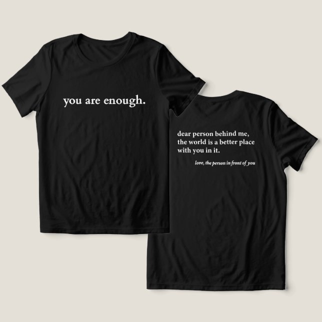 Bästa person bakom mig Kärlek Manar Kvinnor T Shirt (Design fram och bak)