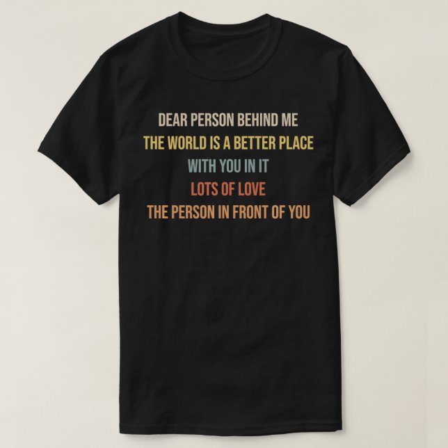 Bästa person bakom mig Lustigt Retro Quotes & Appa T Shirt (Design framsida)